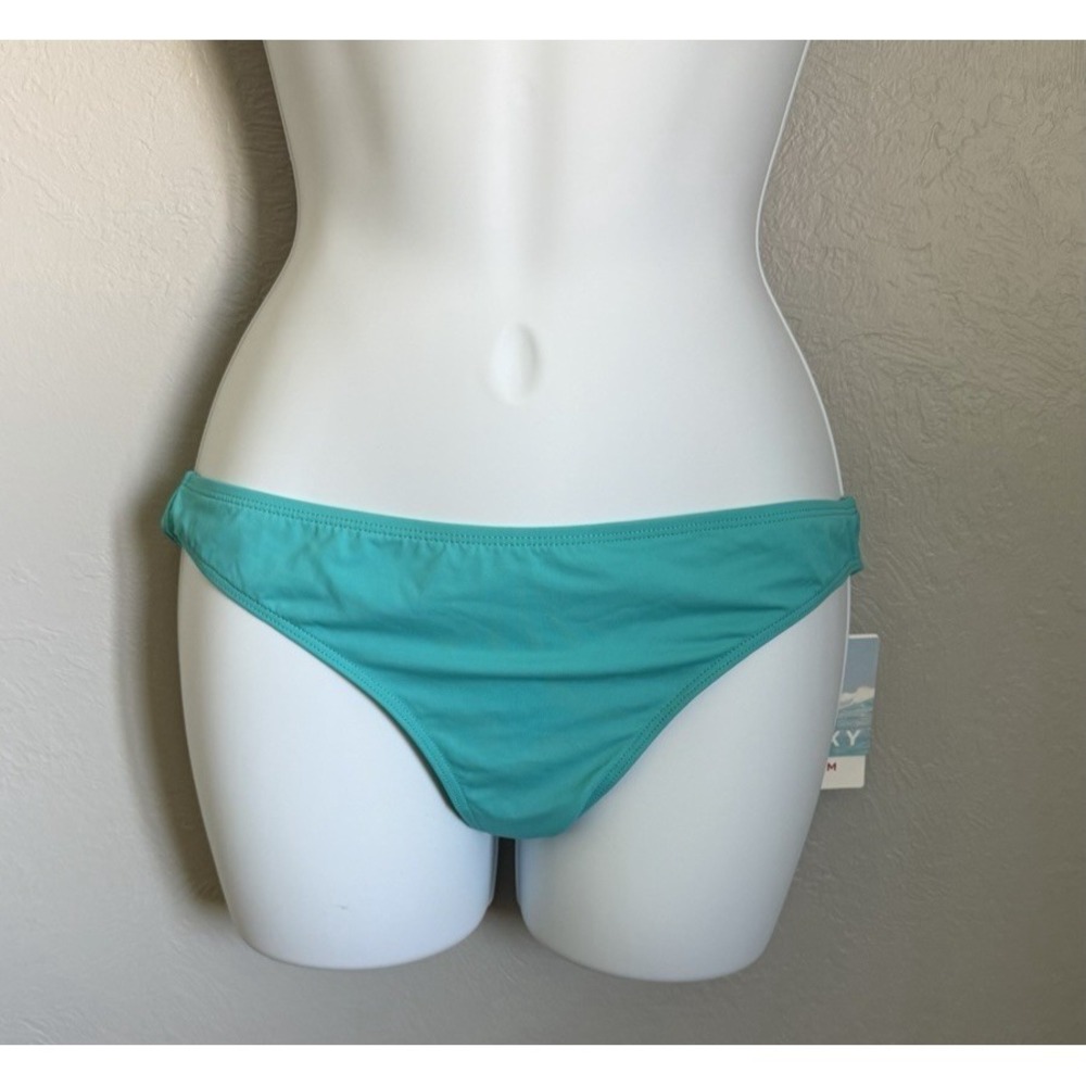 Roxy Womens Cheeky Hipster Bikini Bottoms Size Medium Teal NEW!